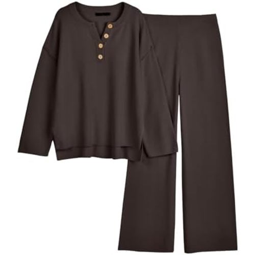 LILLUSORY Women's 2 Piece Lounge Sets Oversized Slouchy Matching Cozy Knit Sets