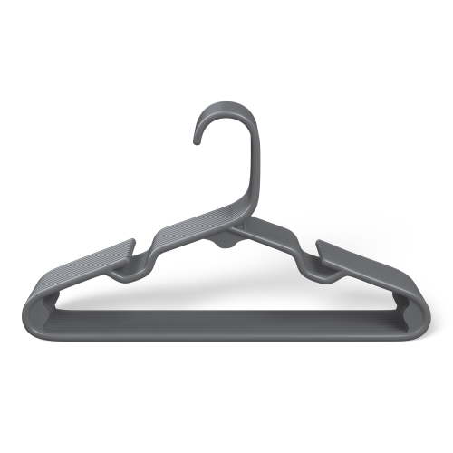 Mainstays Kids Gray Plastic Childrens Clothing Hangers, 10 Pack