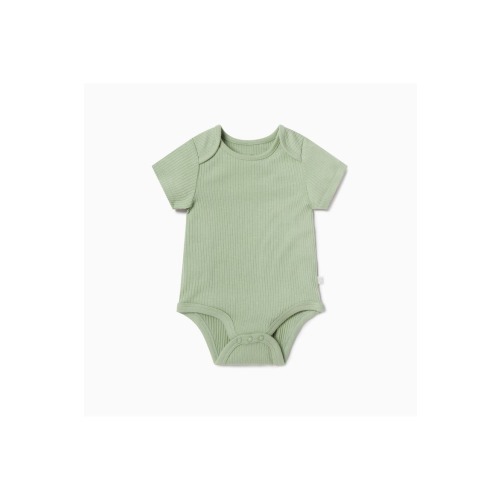 Ribbed Short Sleeve Bodysuit