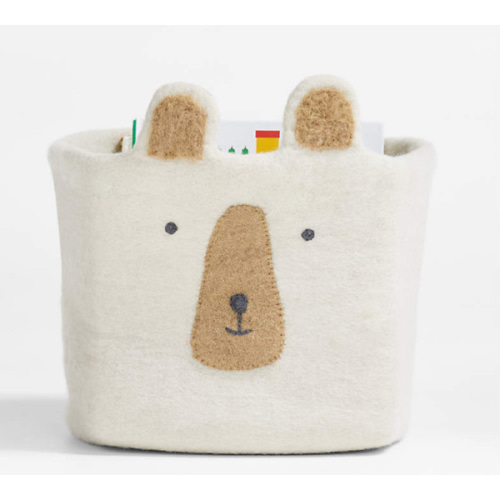 Bear Felt Shelf Storage Bin