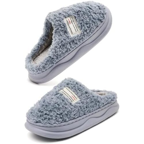 Slippers for Women Men, Memory Foam Slippers for Women, Soft Thick Fuzzy Bedroom House Shoes Indoor Outdoor
