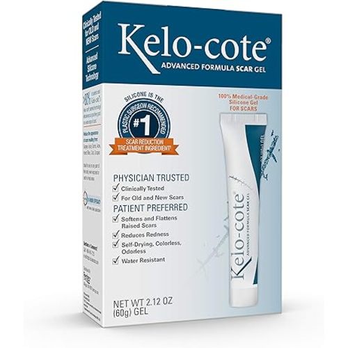 Kelo-cote Advanced Skincare Formula Scar Gel, Acne Scar, Burn Scar, Surgical Scar, C-Section Scar and Keloid Scar Treatment, 2.12 Ounces (60g)