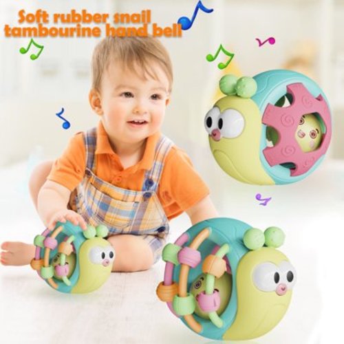 Baby Toys, Cartoon Animal Rattle Toys, Handbells Baby Rattles, Baby Bed Crib Car Seat Travel Stroller Toys for Infant, Best Birthday Gift for Newborn (Yellow)