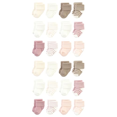Hudson Baby Unisex Baby Cotton Rich Baby Terry Socks 24-Pack