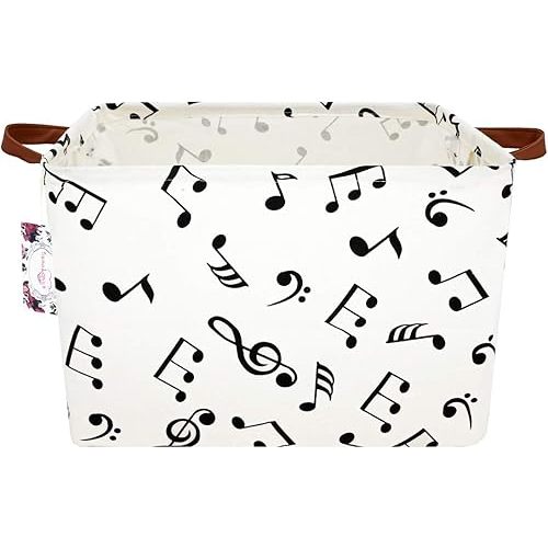 Rectangular Kids Storage Bin Gift Basket Baby Organizer Shelf Book Basket Room Decor (music)