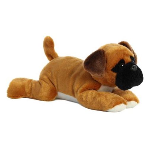 Aurora Medium Chad Boxer Flopsie Adorable Stuffed Animal Brown 12"