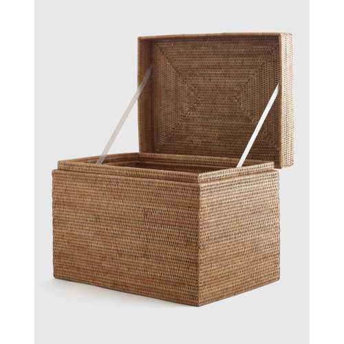 Rattan Hinged Chest in Honey