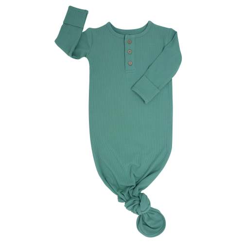 Knotted Gown Malachite Green Rib