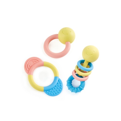 3 Piece Rattle & Teething Set For Babies, One Size