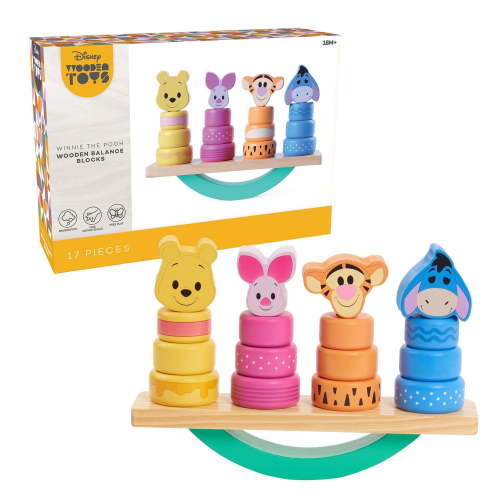 Disney Wooden Toys Winnie the Pooh Balance Blocks, 17-Piece Set Features Winnie the Pooh, Piglet, Tigger, and Eeyore - Walmart.ca