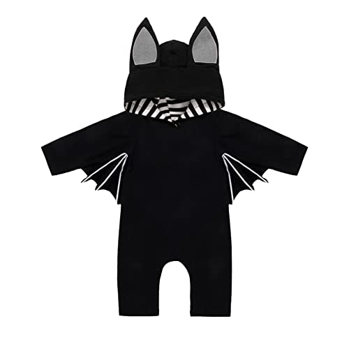 Fantasy Era Baby Boy Girls Halloween Outfit Infant Bat Clothes Hoodie Jumpsuits Romper