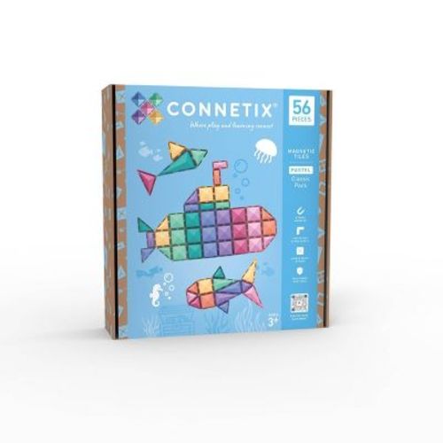 CONNETIX Magnetic Tiles Pastel Classic Pack 56pc