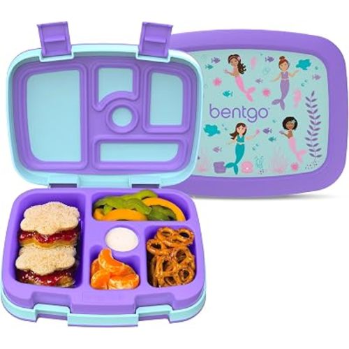 Bentgo Kids Prints Leak-Proof 5-Compartment Bento-Style Kids Lunch Box