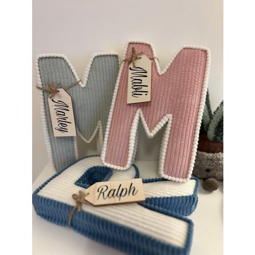 Custom fabric letters, baby shower gift