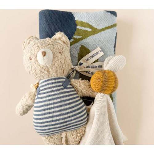 Bee Lovey Baby Gift Blanket Toy Cuddle Cloth - The Blueberry Hill | Maisonette