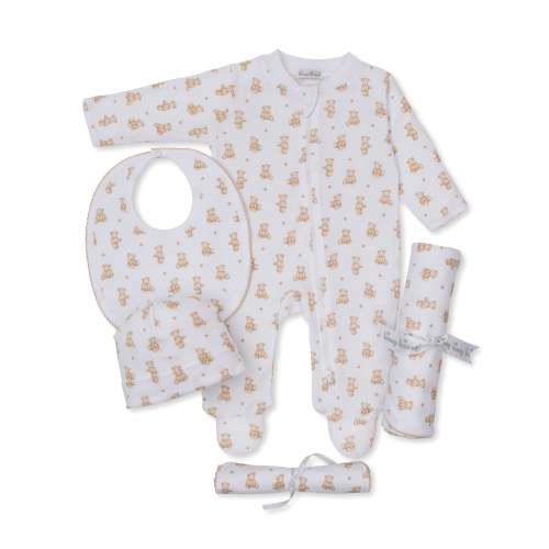 Teddy Bears Tan 5PC Gift Set w/Gift Box