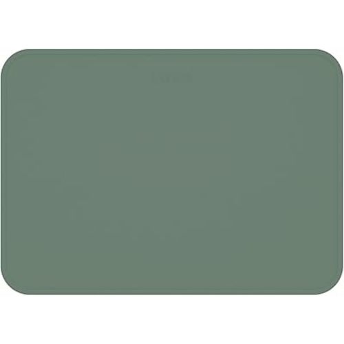 Lalo Silicone Placemat for Toddlers & Babies - Non-Slip Kids Placemat for Restaurants & Dining Tables - Non-Toxic & BPA Free Safe - for Ages of 4 Months and Up - Olive
