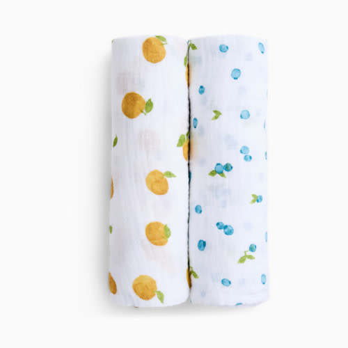 Organic Cotton Muslin Swaddle Blanket (2 Pack) - Fresh Fruit