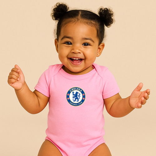 ShirtActive.com Baby Chelsea Soccer Romper Onesie - Pink / 12 Months