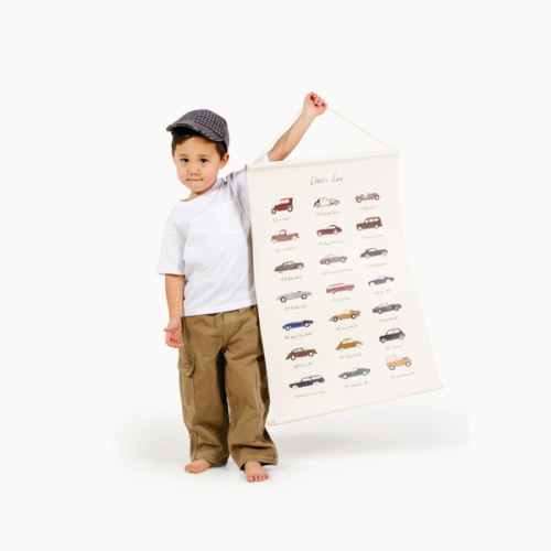 Bonded Leather Poster - Classic Cars