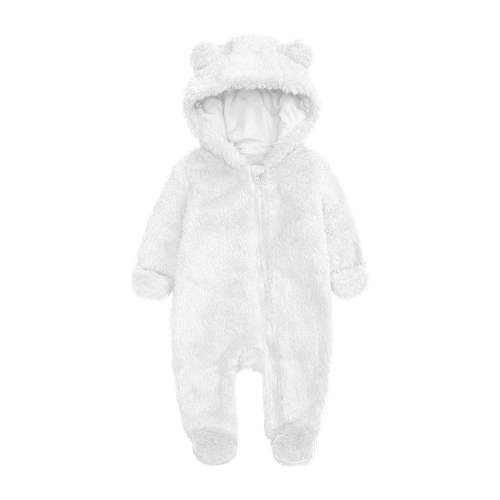 Elainilye Fashion Unisex Baby Clothes Newborn Boys Girls Plush Cute Bear Ears Winter Thick Warm Jumpsuit Romper, Sizes 9-12 Months