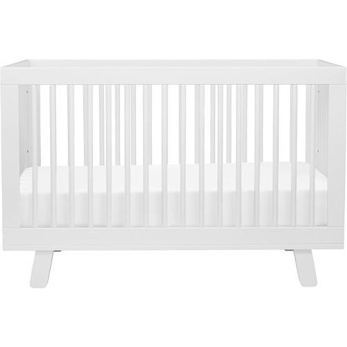 Babyletto Hudson 3-in-1 Convertible Baby Crib, White | Baby Crib Converts to Toddler Bed & Daybed - GREENGUARD Gold Certified, Easy to Assemble - Includes Toddler Conversion Kit