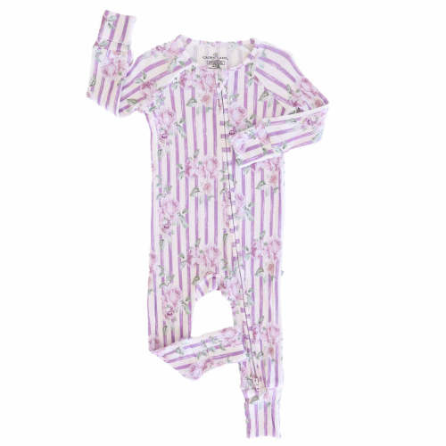Lila's Lilacs Bamboo Waffle Convertible Zip Romper