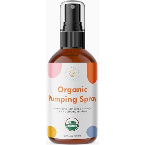 Motherkind Pumping Spray, Helps Chafing, Clogged Duct Relief, Lanolin-free & Safe for Baby and Mama, USDA Certified Organic Breast Pump Spray, Soothing and Nourishing for Pumping Moms (2 oz)