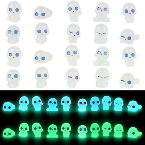 CCINEE 20Pcs Glow in Dark Tree Elves Fairy Luminous Ghost Micro Landscape Accessories Miniature Tree Elves Decoration for Garden Landscape Aquarium Dollhouse Potted Plants Decoration