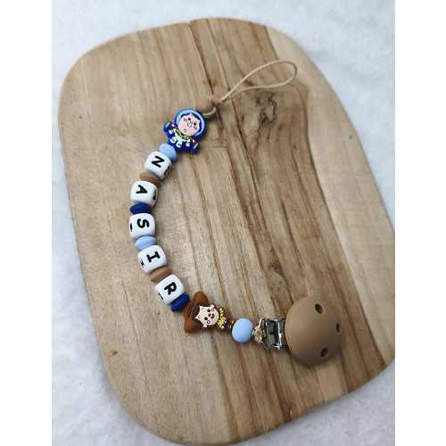 Personalized pacifier clip TOY STORIES - BUZZ LIGHTYEAR - silicone pacifier clip - baby creations - newborn gift ideas -