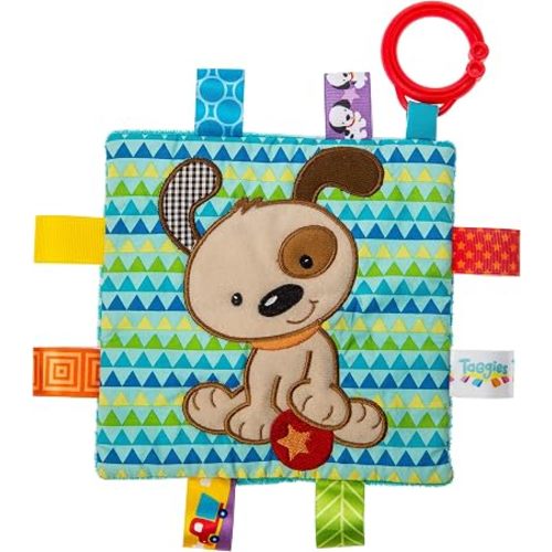 Taggies Crinkle Me Baby Toy, Brother Puppy , 6.5x6.5 Inch (Pack of 1)