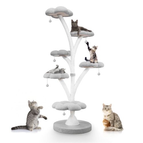 FKWin 5'11" H Tall Cat Tree Flower Shape Scratching Post Cat Tower & Reviews | Wayfair
