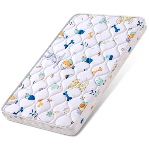 Baby Bassinet Mattress 47x 23.6 inches- Firm Support and Comfort Premium Foam,Noiseless and Odorless,Hypoallergenic Small Crib Mattress, Fits Moses Basket, Dual Sided with Soft Breathable Fabric