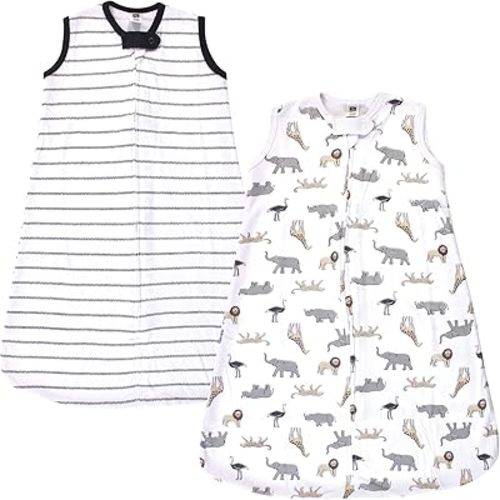 Hudson Baby Unisex BabyCotton Sleeveless Wearable Sleeping Bag, Sack, Blanket