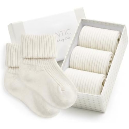 Avantic Alpaca Wool Baby Booties & Infant Socks, Newborn Gift Box, 3 Pairs