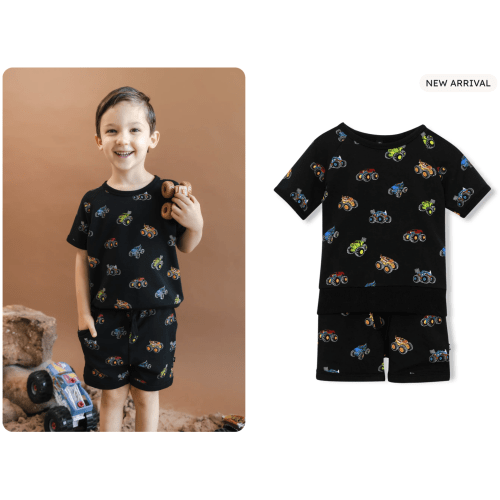 Short Sleeve Jogger Set in Monster Truck