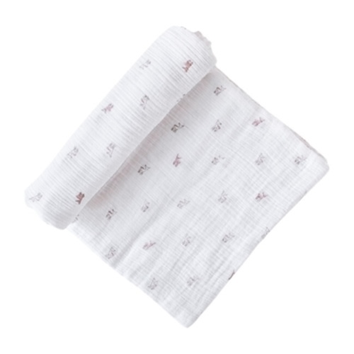 Organic Muslin Baby Swaddle | Fawn | Unisex | Woodland Baby Gift