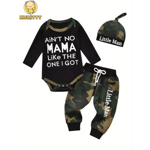newborn baby boy clothes long sleeves letter print - Temu