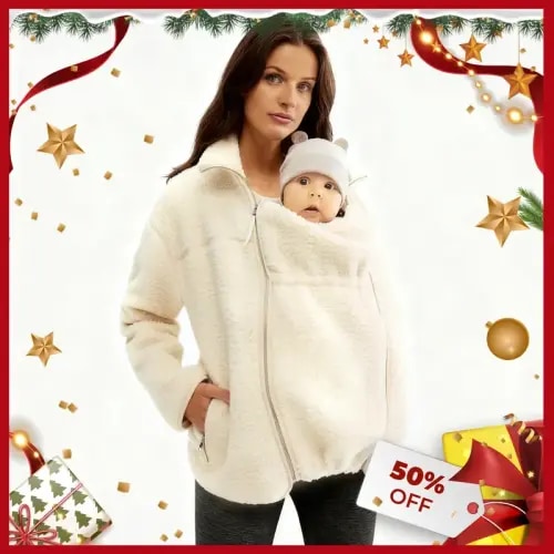 Pwest MAMA Before & After Babywearing Fleece Jacket & Vest - - TikTok Shop