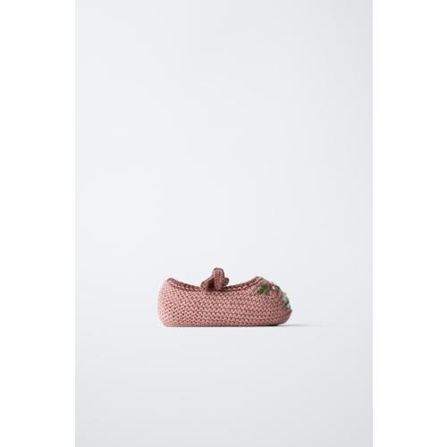 FLORAL KNIT BOOTIES - Pink | ZARA United States