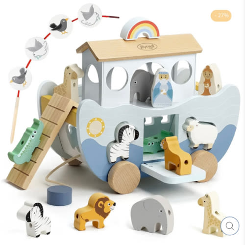 Wooden Noah's Ark Toy for Montessori Learning – Joyreal