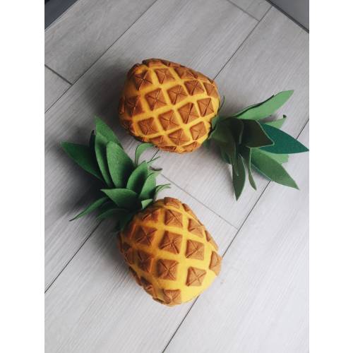 Pineapple felt (pretend play food, fruits vegetables, kids kitchen, realistic fake food, plush toy for toddler, photo prop, birthday gift)