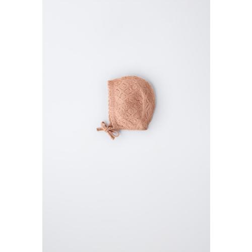 OPENWORK KNIT BONNET - Beige-pink | ZARA United States