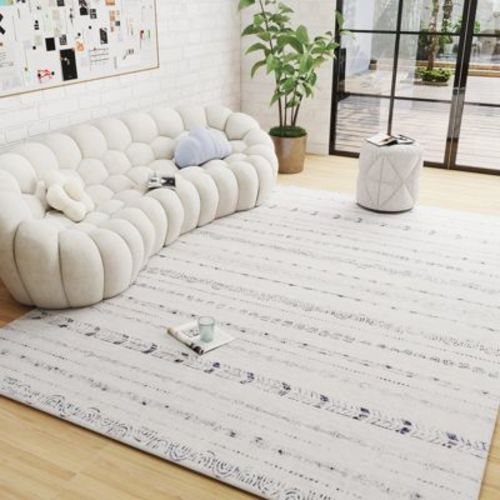 LOVEVOOK Stripe Abstract Area Rug for Living Room 5x7 Feet Washable Rugs Farmhouse Moroccan Indoor Carpet for Bedroom Nursery Office Home Decor