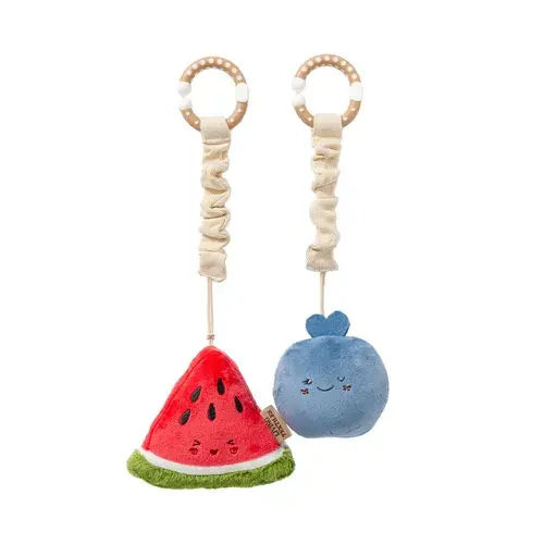 Living Textiles Mini Market Stroller Toys Watermelon & Blueberry | Baby Bunting AU