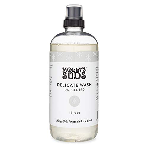 Molly's Suds Delicate Wash Liquid Laundry Soap | Clean, Simple Ingredients | Gently Removes Stains and Deodorizes | Unscented, 16 fl oz