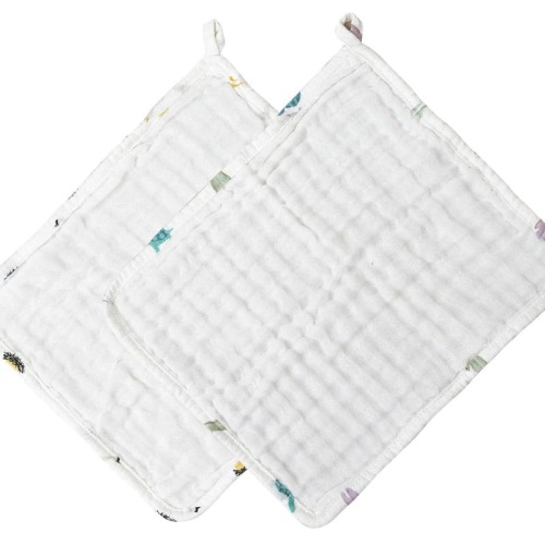 Organic Cotton 6-Layer Baby Washcloth Set (2 Pack) | Nest Designs