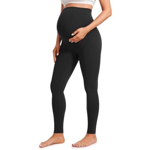 CRZ YOGA Butterluxe Extra Long Maternity Leggings 30'' - Yoga Lounge Pants for Tall Women Pregnancy Soft Over The Belly