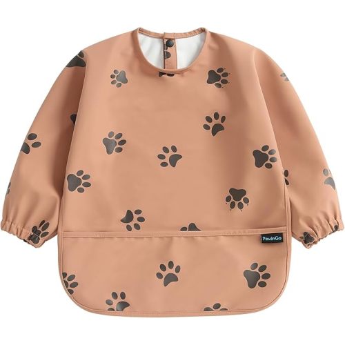 Weaning Bib with Long Sleeves & BLW, Soft and Skin-Friendly Material