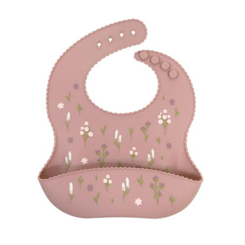 Neat Solutions Girl Scalloped Edged Infant Silicone Bib